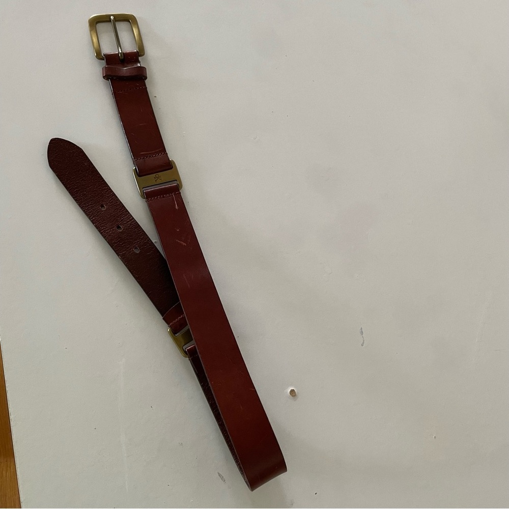 Vintage Calvin Klein brown leather belt